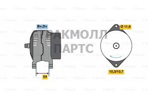 ГЕНЕРАТОР  14V 90A - 0986080630