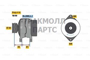 ГЕНЕРАТОР  14V 85A - 0986080650