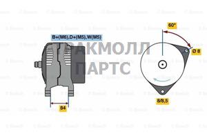 ГЕНЕРАТОР  14V 100A - 0986080820