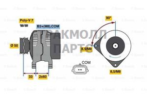 ГЕНЕРАТОР  14V 150A - 0986081100