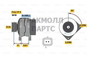 ГЕНЕРАТОР  14V 125A - 0986081270