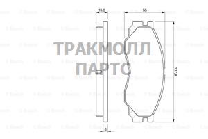 КОМПЛЕКТ ТОРМОЗНЫХ КОЛОДОК - 0986424572