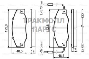 КОМПЛЕКТ ТОРМОЗНЫХ КОЛОДОК - 0986460953