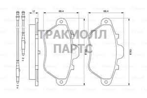 ТОРМОЗНАЯ КОЛОДКА - 0986460956