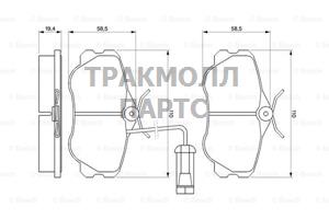 КОМПЛЕКТ ТОРМОЗНЫХ КОЛОДОК - 0986460973