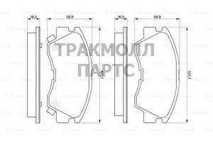 КОЛОДКИ ТОРМОЗНЫЕ - 0986460978