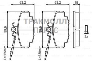 КОЛОДКИ ТОРМОЗНЫЕ - 0986461117