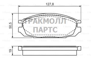 КОЛОДКИ ТОРМОЗНЫЕ - 0986461133