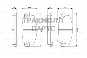 КОЛОДКИ ТОРМОЗНЫЕ - 0986461396