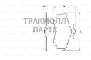 ТОРМОЗНЫЕ КОЛОДКИ - 0986466698