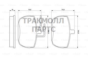 КОМПЛЕКТ ТОРМОЗНЫХ КОЛОДОК - 0986467590