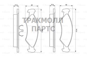 ТОРМОЗНАЯ КОЛОДКА - 0986468570