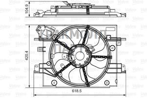 ВЕНТИЛЯТОР РАДИАТОРА - 696880