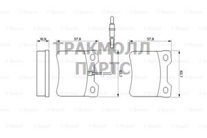 КОМПЛЕКТ ТОРМОЗНЫХ КОЛОДОК - 0986494000