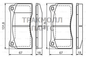 ТОРМОЗНЫЕ КОЛОДКИ - 0986494353