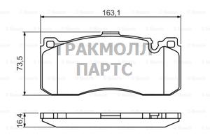 КОМПЛЕКТ ТОРМОЗНЫХ КОЛОДОК - 0986494428