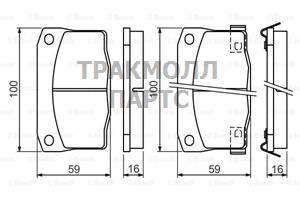 ТОРМОЗНЫЕ КОЛОДКИ - 0986494455