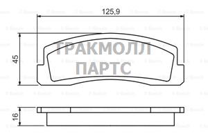 ДИСКОВЫЕ КОЛОДКИ ПЕРЕДНИЕ - 0986494462