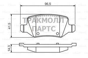 КОМПЛЕКТ ТОРМОЗНЫХ КОЛОДОК - 0986494569