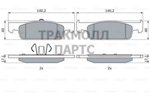 КОЛОДКИ ТОРМОЗНЫЕ - 0986494661