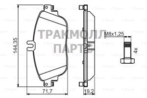 Колодки тормозные комплект - 0986494662