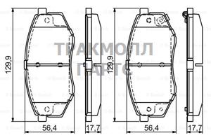 КОЛОДКИ ТОРМОЗНЫЕ - 0986494692