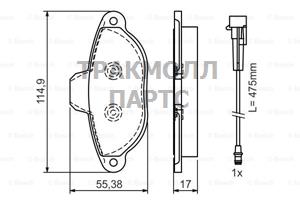 ДИСКОВЫЕ КОЛОДКИ ПЕРЕДНИЕ BOSCH - 0986495006