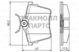 КОЛОДКИ ТОРМОЗНЫЕ ДИСКОВЫЕ - 0986495090