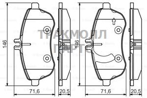 КОЛОДКИ ТОРМОЗНЫЕ - 0986495104