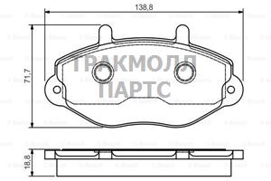 КОЛОДКИ ТОРМОЗНЫЕ ДИСКОВЫЕ - 0986495112