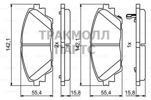 КОЛОДКИ ТОРМОЗНЫЕ - 0986494804