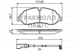 Колодки тормозные комплект - 0986494845