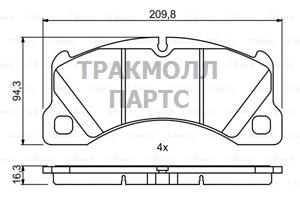 Колодки тормозные комплект - 0986494787