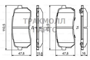 КОЛОДКИ ТОРМОЗНЫЕ - 0986494828