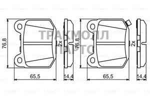 КОЛОДКИ ТОРМОЗНЫЕ - 0986494865