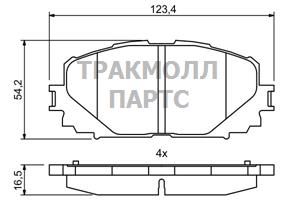 ДИСКОВЫЕ КОЛОДКИ ПЕРЕДНИЕ - 0986494770