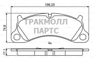 ДИСКОВЫЕ КОЛОДКИ ПЕРЕДНИЕ - 0986494806