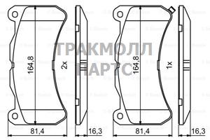 ДИСКОВЫЕ КОЛОДКИ ПЕРЕДНИЕ - 0986494871