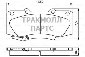 ДИСКОВЫЕ КОЛОДКИ ПЕРЕДНИЕ - 0986495302