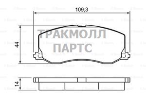 ДИСКОВЫЕ КОЛОДКИ ПЕРЕДНИЕ - 0986495382