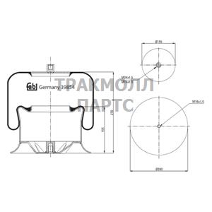 Кожух пневматической рессоры - 39854