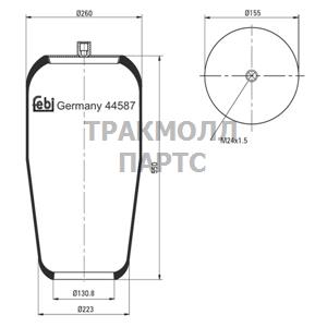 Подушка пневмоподвески - 44587
