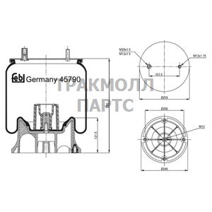 Кожух пневматической рессоры - 45790