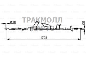 Трос стояночного тормоза HONDA CRV 07- задн.прав - 1987482788