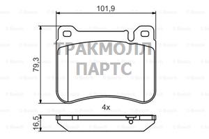 КОЛОДКИ ТОРМОЗНЫЕ - 0986495471