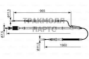 Трос тормозной electr park - 1987482805