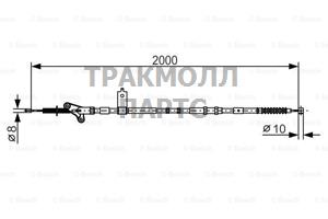 Трос тормозной правый - 1987482787