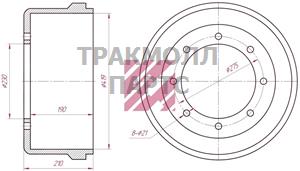 Барабан тормозной Trailor - M1900123