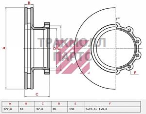 Диск тормозной Мерседес о.н.9024230312 M2000036 - M2000036