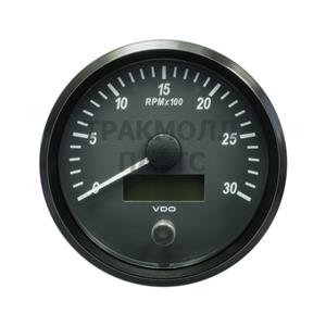 VDO SingleViu Tachometer 3.000 RPM Black 100mm - A2C3832810001